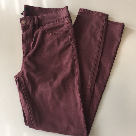 Ann Taylor “The Skinny” Burgundy Jeans - Picture 7 of 8